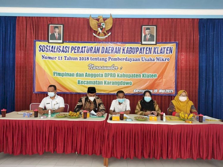 Sosialisasi Perda Kab. Klaten No 11 Tahun 2018 Tentang Pemberdayaan Usaha Mikro di Kecamatan Karangdowo