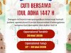 LIBUR NASIONAL DAN CUTI BERSAMA IDUL ADHA 1447 H / 2026 M