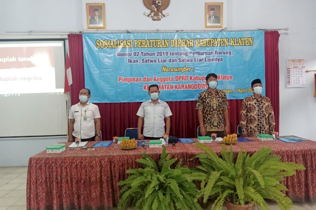 Sosialisasi Peraturan Daerah Kabupaten Klaten No 2 Tahun 2018 tentang Perburuan Burung, Ikan, Satwa Liar dan Satwa Liar Lainnya
