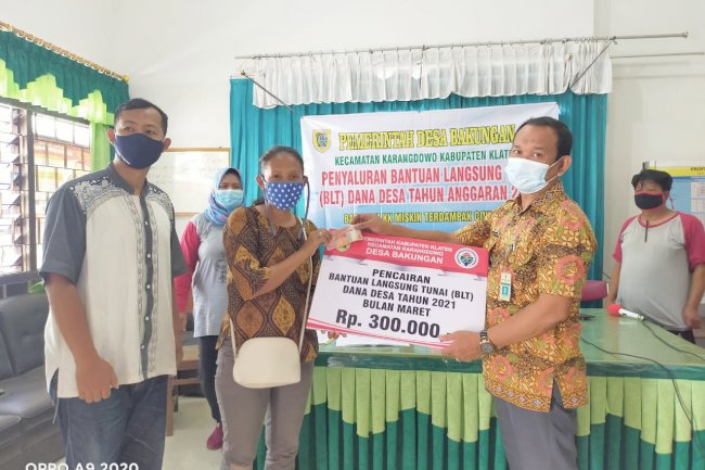 Penyaluran BLT DD Tahap I Tahun 2021 di Desa Bakungan