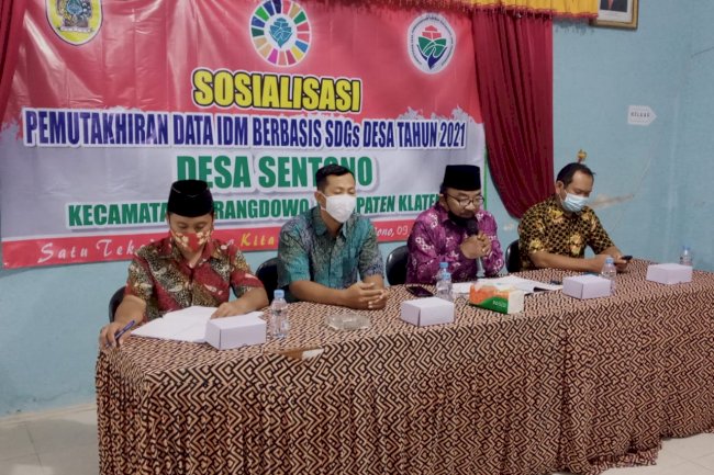 Sosialisasi Pemutakhiran Data IDM Berbasis SDGs Desa di Desa Sentono Kecamatan Karangdowo