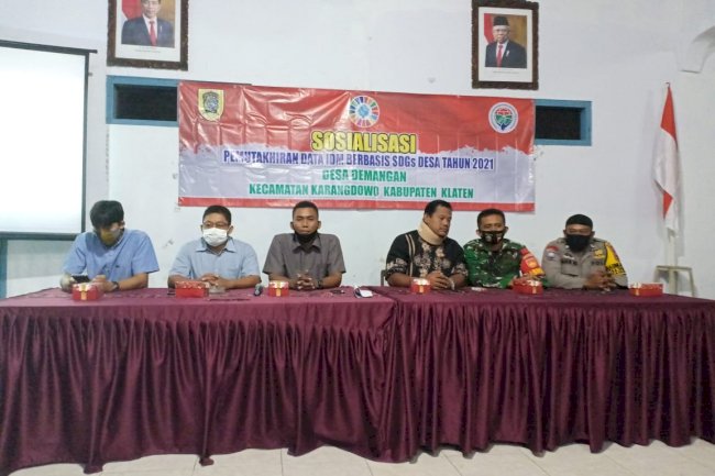 Sosialisasi Pemutakhiran Data IDM Berbasis SDGs Desa di Desa Demangan Kecamatan Karangdowo