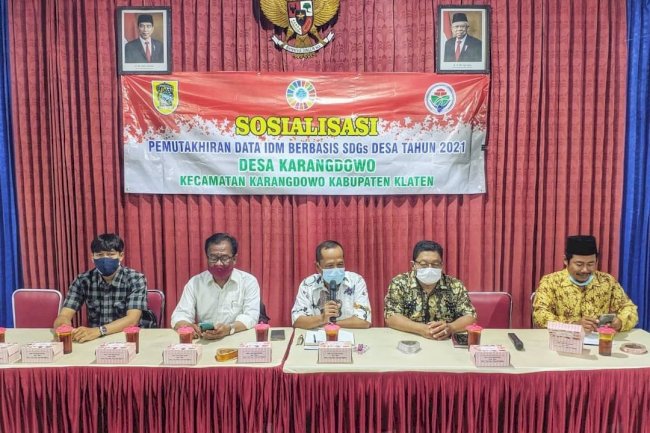 Sosialisasi Pemutakhiran Data IDM Berbasis SDGs Desa di Desa Karangdowo Kecamatan Karangdowo