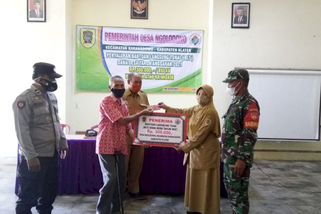 Penyaluran BLT DD Tahap I Tahun 2021 Desa Ngolodono Kecamatan Karangdowo