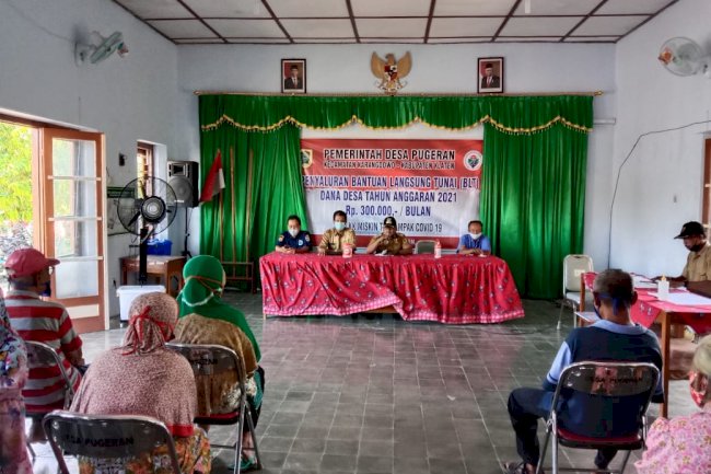 Penyaluran BLT DD Tahap I Tahun 2021 Desa Pugeran Kecamatan Karangdowo