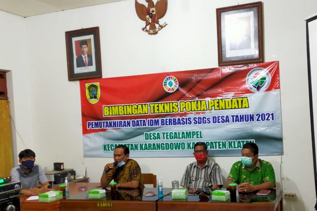 Bimtek Pemutakhiran Data IDM Berbasis SDGs Desa Tahun 2021 Desa Tegalampel Kecamatan Karangdowo