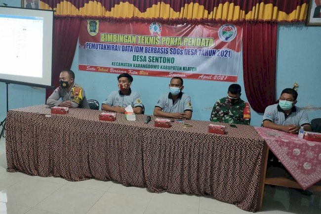 Bimtek Pemutakhiran Data IDM Berbasis SDGs Desa Tahun 2021 Desa Sentono Kecamatan Karangdowo