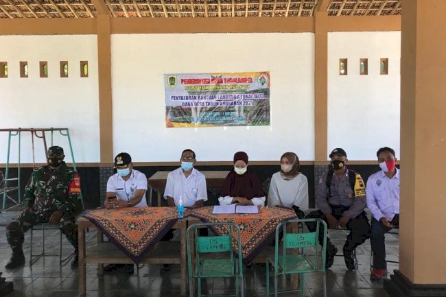 Penyaluran BLT DD Tahap I Tahun 2021 Desa Tegalampel Kecamatan Karangdowo