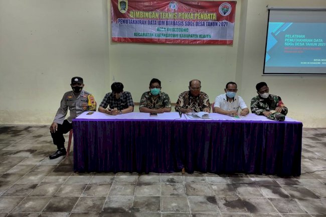 Bimtek Pemutakhiran Data IDM Berbasis SDGs Desa Tahun 2021 Desa Ngolodono Kecamatan Karangdowo