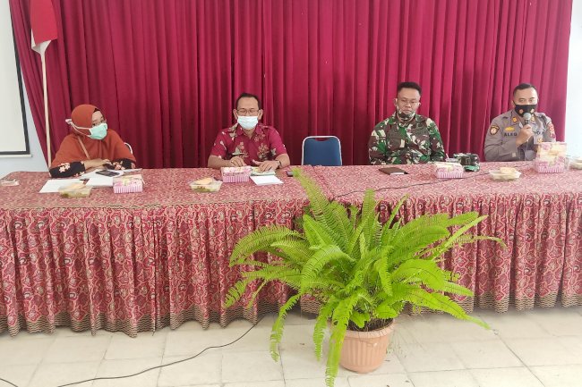 Camat Karangdowo Pimpin Pelaksanaan Rakor Penanganan Covid-19 Tingkat Kecamatan Karangdowo