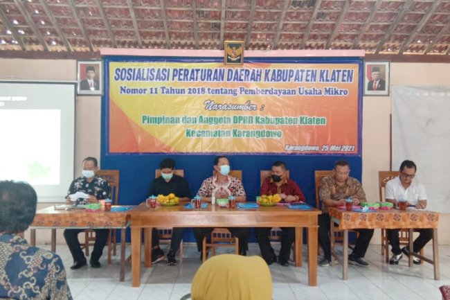 Sosialisasi Perda Kab. Klaten No 11 Tahun 2018 Tentang Pemberdayaan Usaha Mikro Bertempat di Desa Ringinputih, Kecamatan Karangdowo