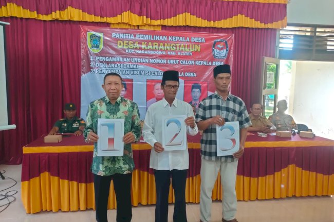 Pengundian Nomor Urut Calon Kepala Desa Serentak Gelombang I di Kecamatan Karangdowo
