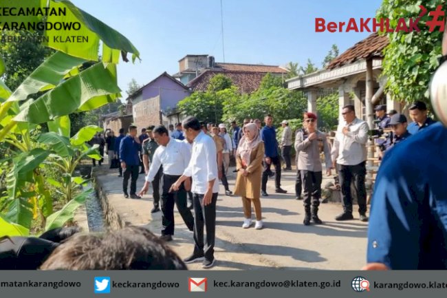 Presiden RI, Joko Widodo Tinjau Program Pompanisasi di Desa Tumpukan Kecamatan Karangdowo
