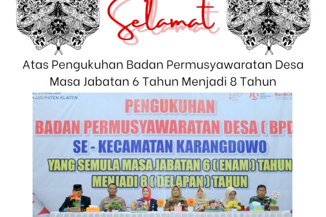 Pengukuhan BPD se Kecamatan Karangdowo