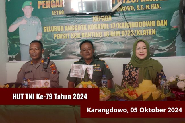 Peringatan HUT TNI ke-79 Tahun 2024 bersama Muspika Kecamatan Karangdowo