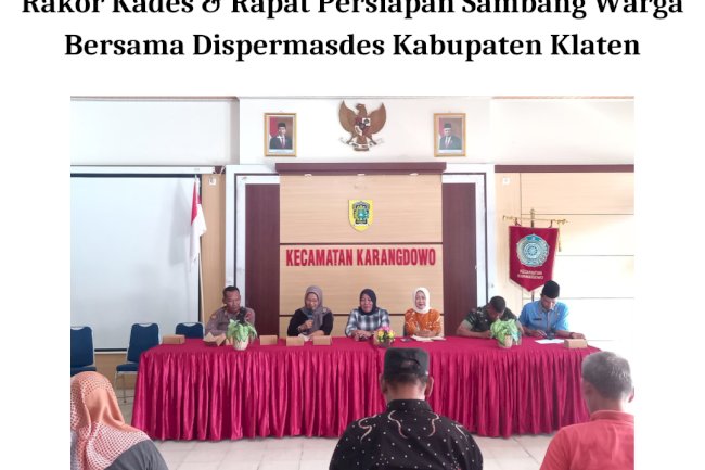Rakor Kades & Persiapan Sambang Warga Bersama Dispermasdes Kabupaten Klaten