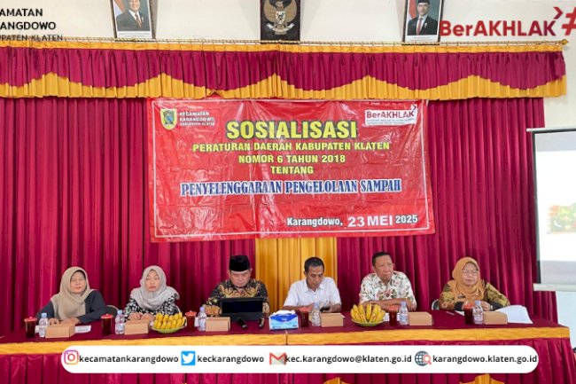 Sosialisasi Peraturan Daerah Kabupaten Klaten No. 6 Tahun 2018 Tentang Penyelenggaraan Pengelolaan Sampah di Wilayah Kecamatan Karangdowo (Desa Babadan dan Desa Karangtalun)