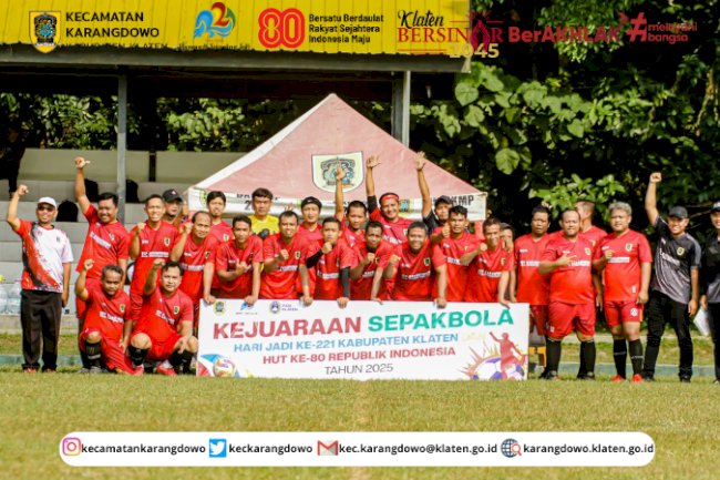 Kecamatan Karangdowo Menyabet Juara III dalam Lomba Sepak Bola Tingkat Kabupaten Klaten Tahun 2025