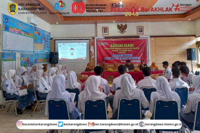 Sosialisasi Peraturan Daerah Kabupaten Klaten No. 13 Tahun 2023 Tentang Pembinaan Ideologi Pancasila Dan Wawasan Kebangsaan di Kecamatan Karangdowo