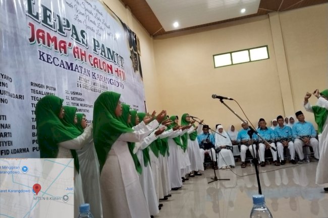 ACARA PAMITAN HAJI  DAN CALON JAMAAH HAJI TERTUA KLATEN DARI KARANGDOWO