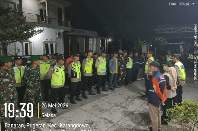 JELANG IDUL ADHA  FORKOMPIMCAM BERSAMA RELAWAN KARANGDOWO GELAR APEL SIAGA