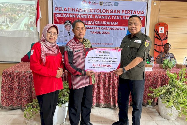 HASIL PEROLEHAN BULAN  DANA PMI KECAMATAN KARANGDOWO TAHUN 2026 TERCEPAT DAN LAMPAUI TARGET