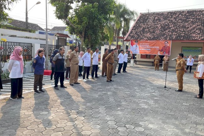 APEL PAGI MENGINGATKAN ASN HARUS BERINTEGRITAS DALAM MENJALANKAN TUGAS PALAYAN MASYARAKAT