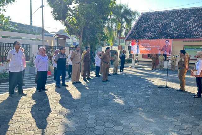 APEL RUTIN  KECAMATAN KARANGDOWO TINGKATKAN KEDISIPLINAN DAN PERSIAPAN HARI JADI KLATEN