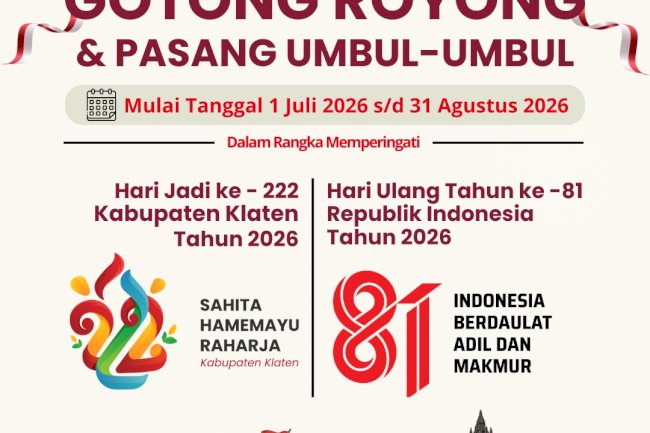 CAMAT KARANGDOWO AJAK SELURUH MASYARAKAT SAMBUT HARI JADI  KLATEN KE-222  DENGAN SUKA CITA DAN MERIAH