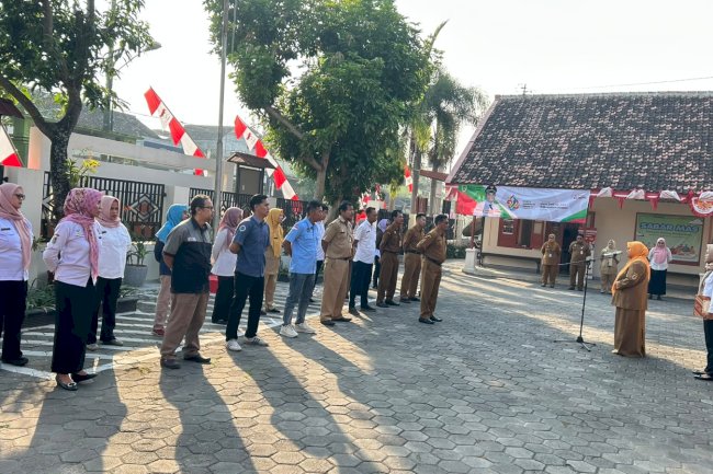 APEL PAGI KECAMATAN KARANGDOWO MEMBANGUN DISIPLIN DAN INTEGRITAS PEGAWAI