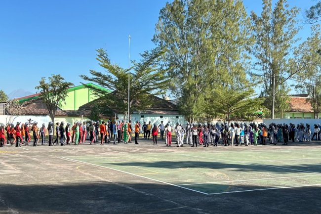 SELEKSI PASKIBRAKA HUT RI KE-81 KECAMATAN KARANGDOWO DIIKUTI RATUSAN PELAJAR SMA 