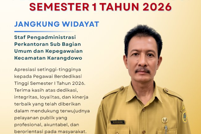 Apreasiasi Pegawai Berdedikasi Tinggi Semester 1 Tahun 2026
