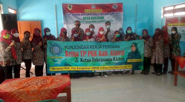 KUNJUNGAN KERJA PERDANA Ketua TP. PKK Kab. Klaten di Kecamatan Karangdowo