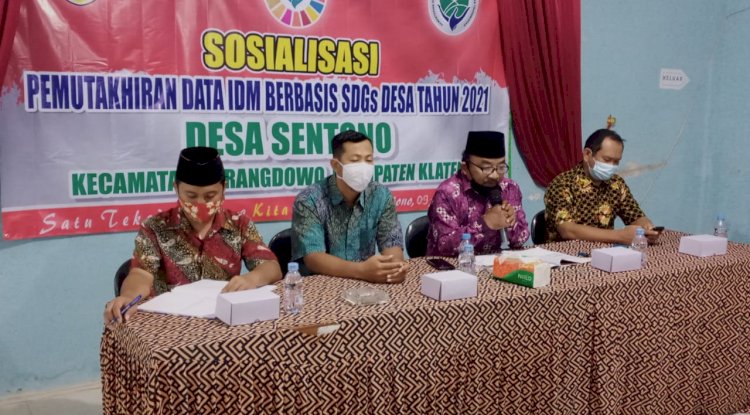Sosialisasi Pemutakhiran Data IDM Berbasis SDGs Desa di Desa Sentono Kecamatan Karangdowo