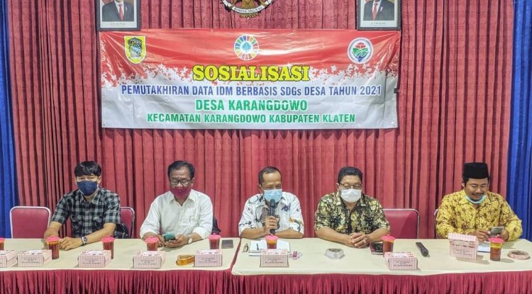 Sosialisasi Pemutakhiran Data IDM Berbasis SDGs Desa di Desa Karangdowo Kecamatan Karangdowo