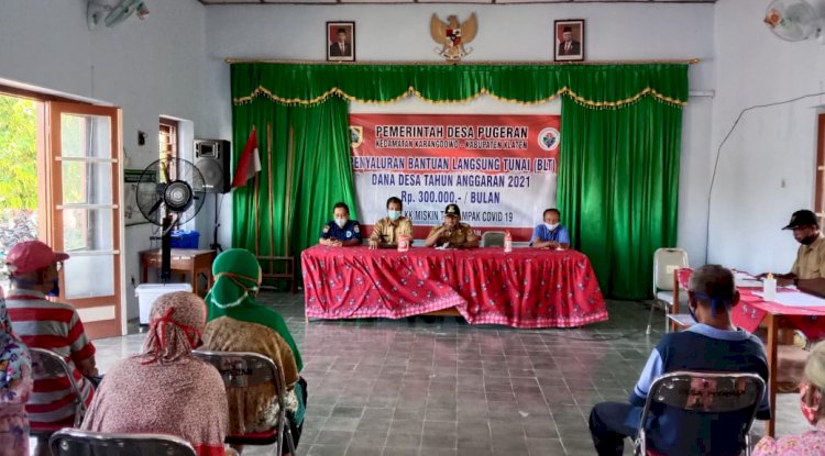 Penyaluran BLT DD Tahap I Tahun 2021 Desa Pugeran Kecamatan Karangdowo