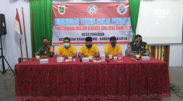 Bimtek Pemutakhiran Data IDM Berbasis SDGs Desa Tahun 2021 Desa Pugeran Kecamatan Karangdowo