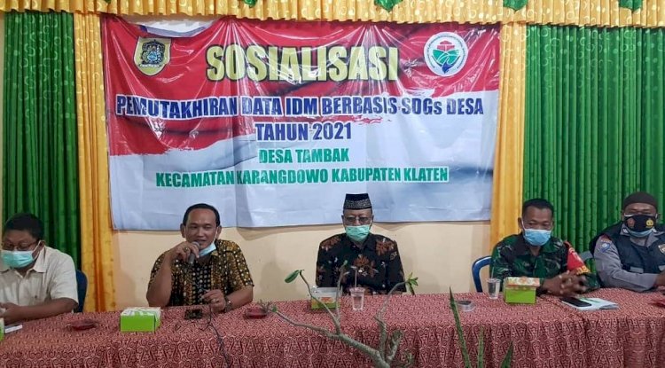 Sosialisasi Pemutakhiran Data IDM Berbasis SDGs Desa di Desa Tambak Kecamatan Karangdowo