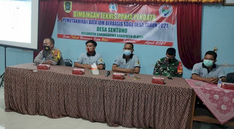 Bimtek Pemutakhiran Data IDM Berbasis SDGs Desa Tahun 2021 Desa Sentono Kecamatan Karangdowo