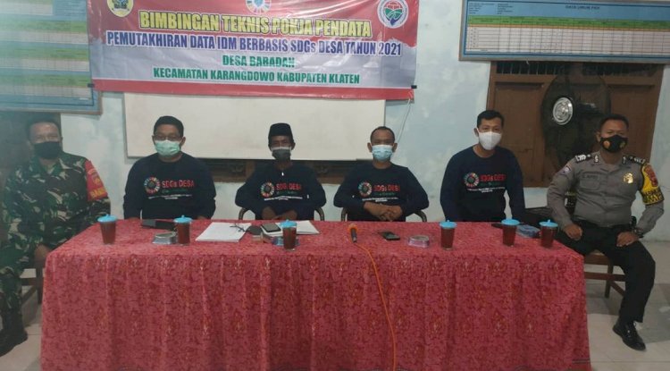 Bimtek Pemutakhiran Data IDM Berbasis SDGs Desa Tahun 2021 Desa Babadan Kecamatan Karangdowo