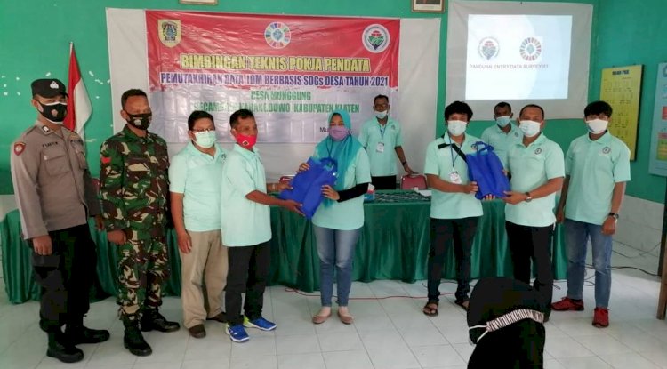 Bimtek Pemutakhiran Data IDM Berbasis SDGs Desa Tahun 2021 Desa Munggung Kecamatan Karangdowo