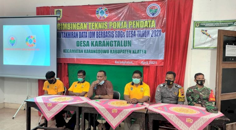 Bimtek Pemutakhiran Data IDM Berbasis SDGs Desa Tahun 2021 Desa Karangtalun Kecamatan Karangdowo