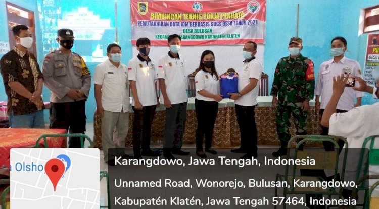 Bimtek Pemutakhiran Data IDM Berbasis SDGs Desa Tahun 2021 Desa Bulusan Kecamatan Karangdowo