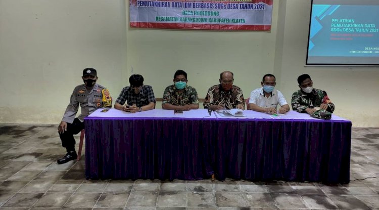 Bimtek Pemutakhiran Data IDM Berbasis SDGs Desa Tahun 2021 Desa Ngolodono Kecamatan Karangdowo