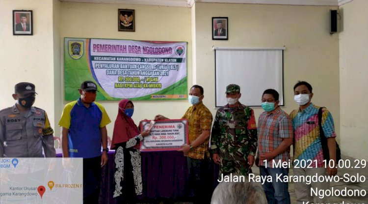 Penyaluran BLT DD Tahap II Tahun 2021 di Desa Ngolodono
