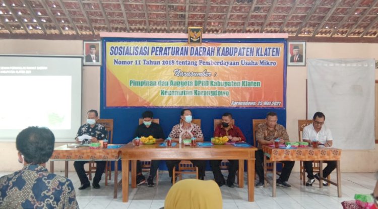 Sosialisasi Perda Kab. Klaten No 11 Tahun 2018 Tentang Pemberdayaan Usaha Mikro Bertempat di Desa Ringinputih, Kecamatan Karangdowo