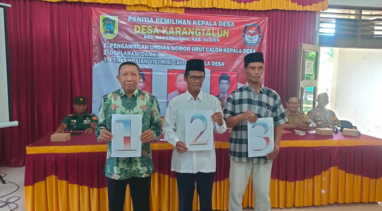 Pengundian Nomor Urut Calon Kepala Desa Serentak Gelombang I di Kecamatan Karangdowo