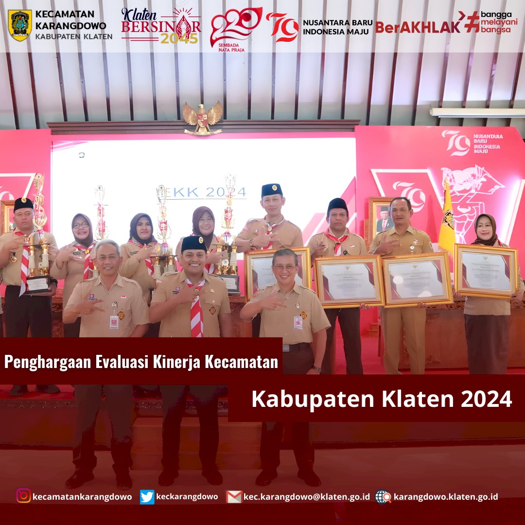 Penerimaan Penghargaan Evaluasi Kinerja Kecamatan