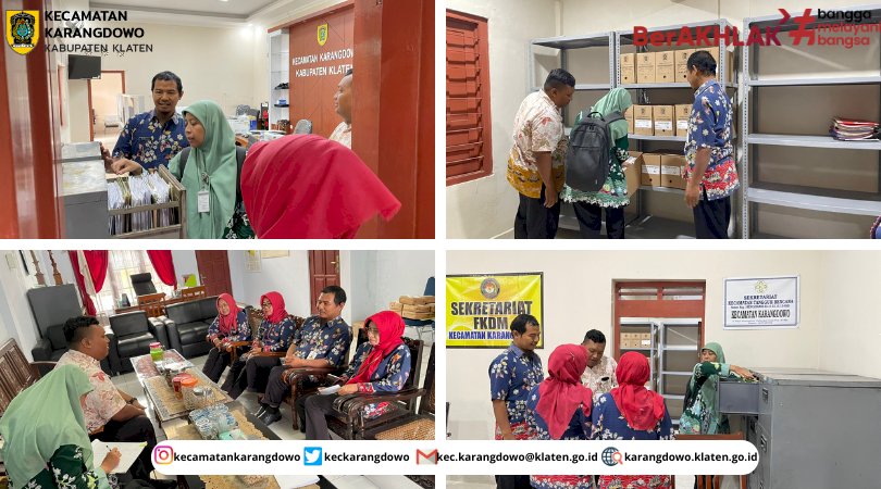 Pengawasan Kearsipan  Dinas Arsip & Perpustakaan  Kabupaten Klaten di Kantor Kecamatan Karangdowo