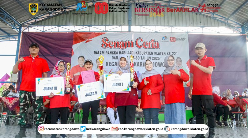 Penyerahan Hadiah Lomba Hatinya Pkk Tingkat Kecamatan Karangdowo Tahun 2025
